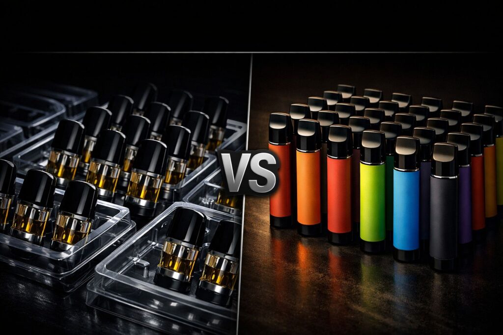 STIIIZY pods vs disposables 5 key differences for wholesale dispensary buyers